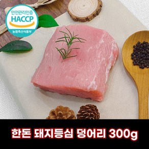 디에스미트 한돈 돼지등심 덩어리 300g 우시산한돈 냉장, 1개