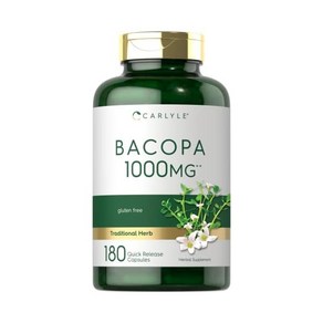 Calyle Bacopa Monniei Capsules  1000 mg  180 Capsules  Gluten Fee Supplement, 180정, 1개