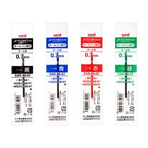 [유니] 제트스트림 다색용 리필심 SXR-80-07 0.7mm 펜리필심 볼펜