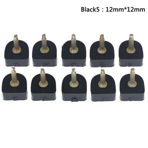 여성용 하이힐 수리 팁 핀 팁 도웰 리프트 교체 10 개 = 5 쌍, 1) Black 12x12mm