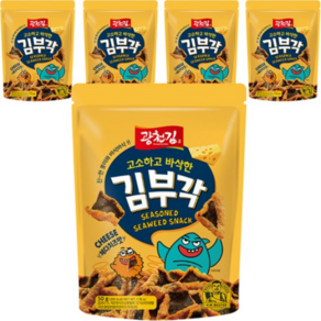 백앤 광천김 고소하고 바삭한 김부각 체다치즈맛, 50g, 5개