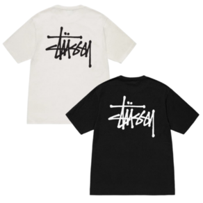 스투시 반팔티 피그먼트 로고 티셔츠 블랙 [국내매장판] BASIC STUSSY TEE PIGMENT DYED