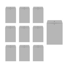 비닐 똑딱이 단추 서류 봉투 회색, 10매, A4
