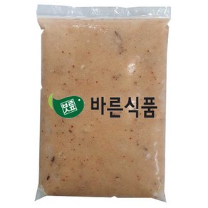 바른식품 어묵반죽 2kg (오징어살) / 금요미식회방영 우돈어묵 가마보코 피쉬볼 어묵탕 튀김어묵 밀가루없는 무색소 무방부제 수제, 1개