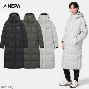 네파_NEPA_공용 소매 이너 커프스 및밑단 스트링 적용으로 보온성강화 후드탈부착 형태로 다양한 착장 가능한 심플한 디자인 이중 지퍼 사양으로 편리한 디테일 사이폰 롱다운자켓_