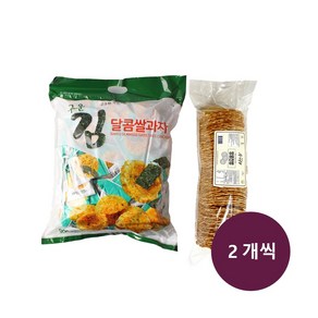 수미 땅콩전병 700g & 구운김 달콤 쌀과자 900g 세트 건강하고 바삭한 전통 간식, 2세트, 1.6kg