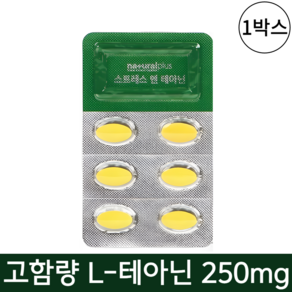 L 테아닌 홍경천 마그네슘 스트레스 케어 영양제 250mg, 1박스, 60정