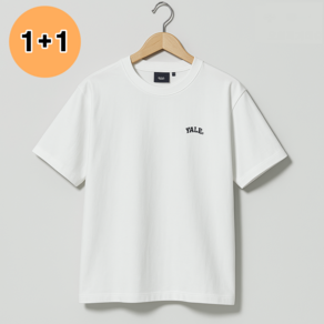 [국내매장판] 2PACK 예일 스몰아치 반팔티 - 흰색+흰색