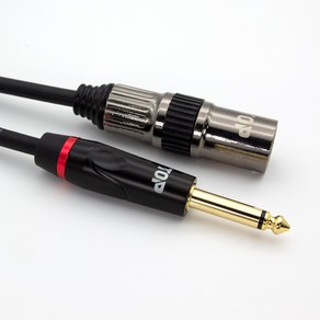 HDTOP 국산 제작 5.5 모노 TO XLR 수 케이블 3M HT-TP307