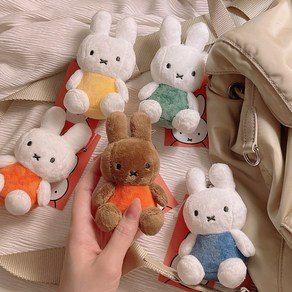 미피 miffy 토끼 미니 인형 키링 가방고리 꾸미기 소품 친구 아이 선물 귀여운 인형, 레드, 1개, 8cm