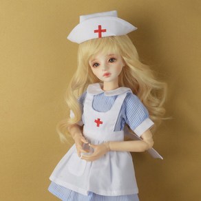 돌모아 구체관절인형의상 43cm MSD 스카이 블루 간호사 드레스 세트 MSD - Surgeon Nurse Dress set (Sky)