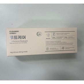 [정품] 클리너리 오라밸런스 루트케어 800mg x 60정 클리너리오라밸런스 클리너리루트케어 오라 밸런스 루트 케어, 3개