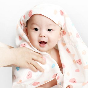 친환경 100% 유기농 코튼 대나무 순면 신생아 천기저귀, 순면엠보 천기저귀(원단) 중형, 1개