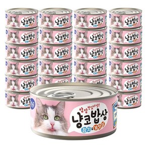 벨버드 냥코밥상 참치와 게맛살 80g X 24개 길고양이 캔 길냥이 캔