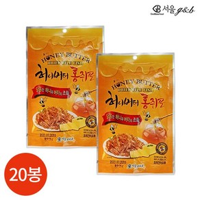 서울지앤비 허니버터 홍쥐포 25g, 20개