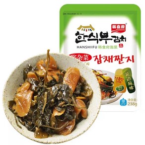 호나국제 연변 한식부 잡채짠지 밥도독 김치 팔보채 개봉즉식 238g/봉, 3개, 238g