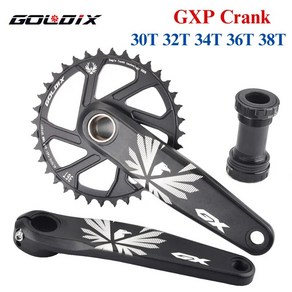 GOLDIX GX MTB 자전거 크랭크 알루미늄 합금 부스트 크랭크셋 시마노용 사이클링 부품 GXP 체인링 0 도 32 34 36 38T 170mm 175mm, 4)크랭크 BB 0 도 32T - 175mm, 1개