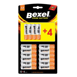 벡셀 알카라인 BEXEL 건전지 AA 12+4 (16개입), 1개, 16개입