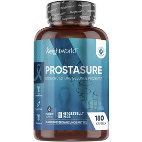 웨이트월드 WeightWorld Prostate Complex 180캡슐 - 쏘팔메토 쐐기풀 호박씨 비타민 D3 & B6 아연