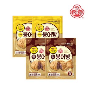 [오뚜기] 꼬리까지 가득 찬 팥붕어빵 480g x 2개+슈크림붕어빵 480g x 2개, 1개