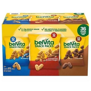 벨 비타 비스켓 버라이어티 팩 {대용량} 36개입x28g belVita Beakfast Biscuit Bites Vaiety Pack, 28g, 1개