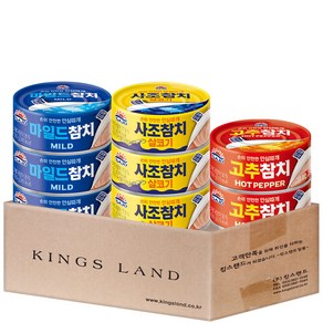 사조 참치 (살코기135g 3+마일드135g 3+고추150g 2), 1세트, 135g