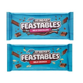 Geneic M. Beast Feastables 밀크 초콜릿 크런치 비스트 바 번들, 50g, 1개