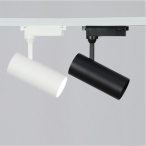 LED 원형 COB 레일등 20W 스포트 레일 조명, [02] 블랙, [03] 전구색 3000K, 1개