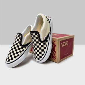 [국내정식매장] 반스 키즈 운동화 VANS KIDS 클래식 슬립온 토들러 - (체커보드) 블랙:화이트 Classic Slip-On VN000EX8BWW1