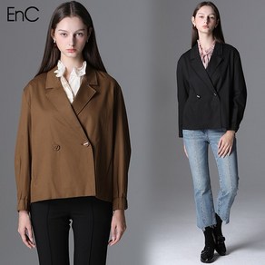 EnC [EnC] 카라넥 코튼 오버핏 더블자켓