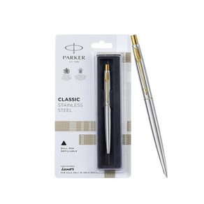 Pake Classic Stainless Steel Gold Tim Ball Pen Ink Colo - Blue  Copoate Gift  Ideal Fo Po, 1set