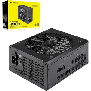 고사양 Corsair RM1000x Shift 완전 모듈식 ATX 전원 공급 장치 - 측면 인터페이스 3.0 및 PCIe 5.0 규격 제로 RPM 팬 모드 105C 정격 커패시터