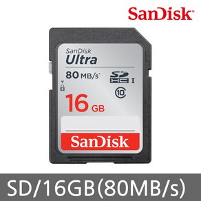 샌디스크 울트라 마이크로 SD UHS-I 메모리카드 SDSQUNS, 16GB, 1개