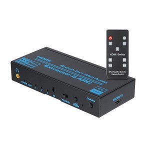 OU954 Coms 3x1 HDMI 2.0 스위치 선택기 / 4K 60Hz UHD / 오디오광 RCA 3.5mm OUT 분리 추출 기능 / ARC 지원