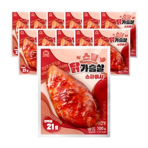 미트리 스팀 닭가슴살 스파이시, 100g, 12개