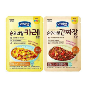 일동후디스 아이얌 순우리쌀 카레 분말 80g + 짜장 분말 80g