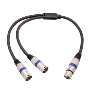 XLR 스플리터 케이블 마이크 케이블 XLR to XLR 패치 케이블 3 핀 XLR 여성 남성, 파란색