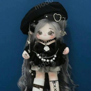 무속성 솜인형 32cm 롱다리 늑대 소녀 긴다리 면화 인형 가발 여자 친구 선물, 늑대소녀 32cm [뼈대포함], 늑대소녀+헤어스타일+동물귀+동물꼬리+포니테일, 1개