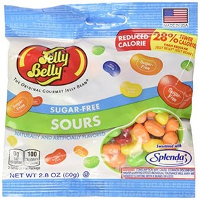 Jelly Belly Jelly Beans 2.8oz Suga Fee Sous 젤리벨리 젤리빈 2.8온스 무설탕 사워, 1개, 79g