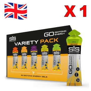 1개 7가지맛 SIS GO 아이소토닉 에너지젤 마라톤 사이클 파워젤 버라이어티 팩 SIS GO Enegy Gel