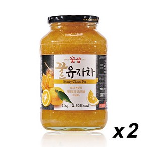 꽃샘 꿀유자차 1Kg 2개, 1개