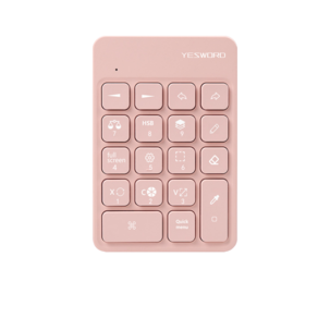 YesWod X-18 Poceate keypad keypad fo Poceate shotcuts keypad fo Poceate, Pink, Mico-USB