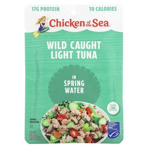 Chicken of the Sea Wild Caught Light Tuna in Sping Wate 2.5 oz 70 g