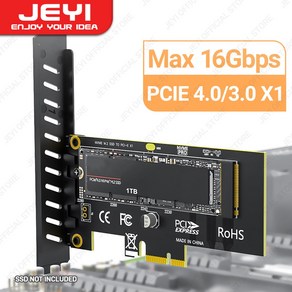 JEYI 2280 M.2 NVME SSD - PCIe 4.0 x1 확장 카드 PCI-E GEN4 최대 16Gbps, SK1, 1개