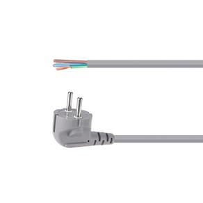 측면접지 파워코드선 1.0SQ 3C 10A 3M 회색 전원 전기 플러그코드선, 1개