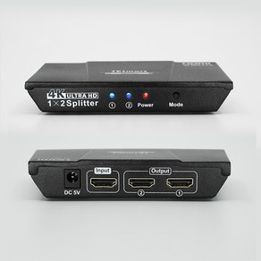 티이스마트 1:2 HDMI 2.0 분배기 2포트, 1:2 HDMI 분배기 2포트, 1개
