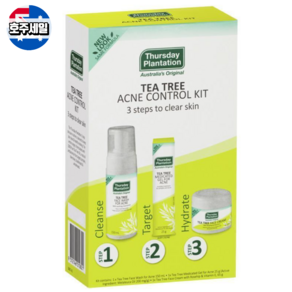 트러블 진정 티트리 3종 세트 Thusday Plantation Tea Tee Clea Skin and Acne Contol Pack, 1세트
