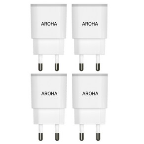 국산 아로하 2.1A 2USB 휴대폰 멀티 충전기 4개 1세트 MADE IN KOREA