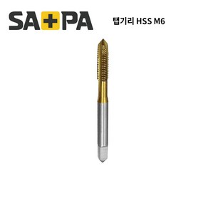 사파 자동 T탭핸들 나사산 핸드탭용 M3-M8 택1, 탭기리 HSS M6, 1개