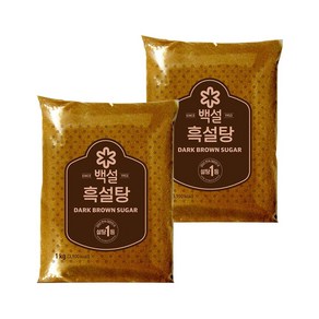 백설 흑설탕 1kg x2개, 2개